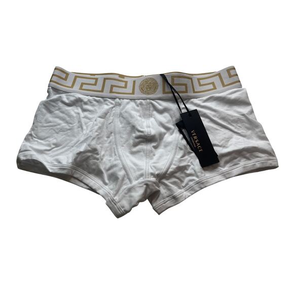 9-95 VERSACE Men's Underwear Boxer Briefs Greca Border Cotton Size 4/ Small - Picture 1 of 10